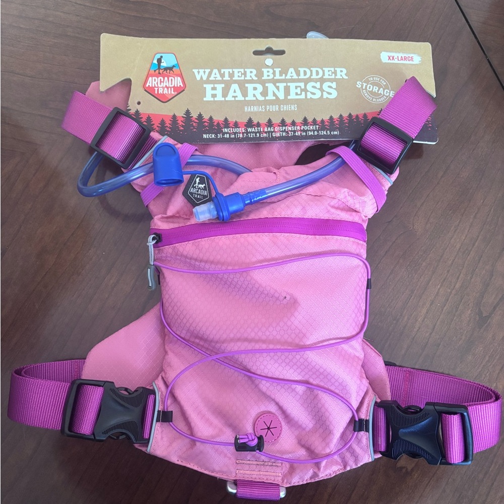 Arcadia Dog Pink Hydration Bladder Harness